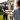 ecommerce delivery staff with parcel at customer’s door