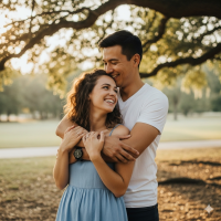 Happy couple showing love and bonding