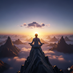 Spiritual peace and meditation in nature for inner growth