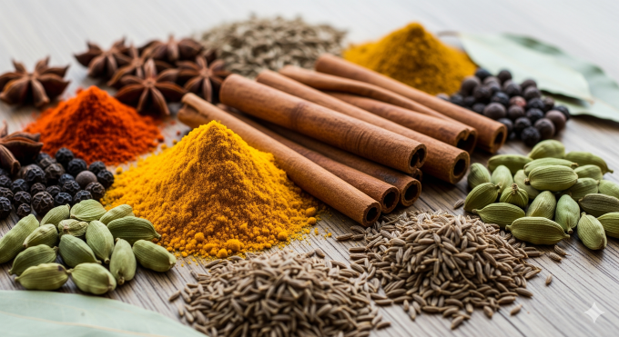 assorted Indian spices