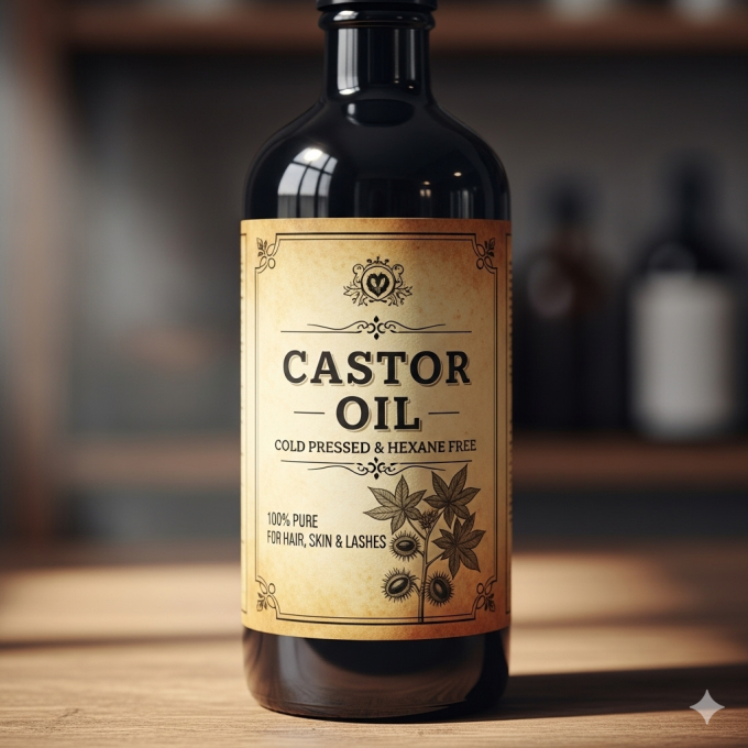castor oil bottle
