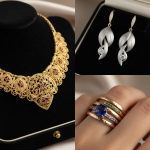 high quality close-up photos of gold jewelry,