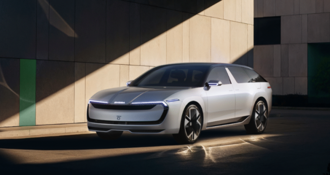 Skoda Vision O Estate concept exterior front design LED grille