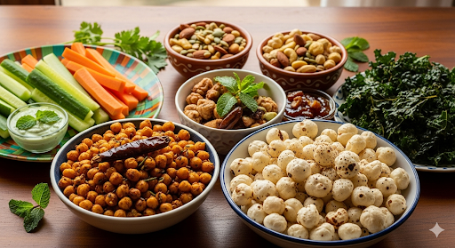 Homemade healthy Indian snacks