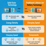 solid-state battery and traditional lithium-ion battery technologies: