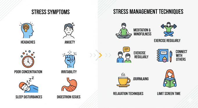 stress symptoms and management techniques