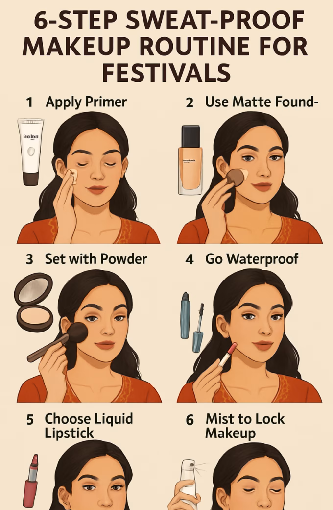 6-Step Sweat-Proof Makeup Routine for Festivals