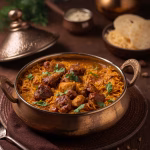 Awadhi Mutton Biryani in a traditional handi