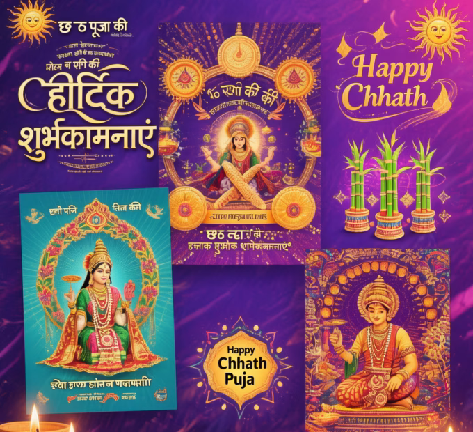 Chhath Puja greeting card