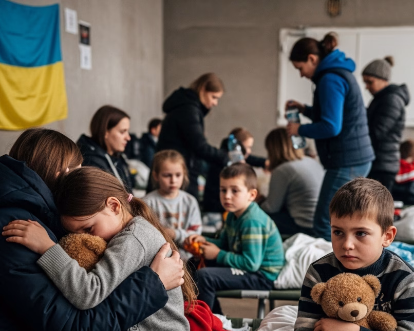 Children rescued from Russian-occupied Ukraine