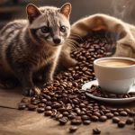 Civet cat, coffee beans