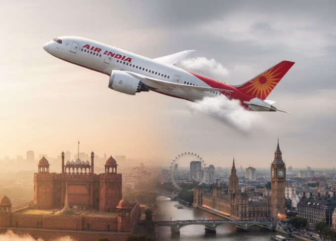 Delhi-London Flight Air India