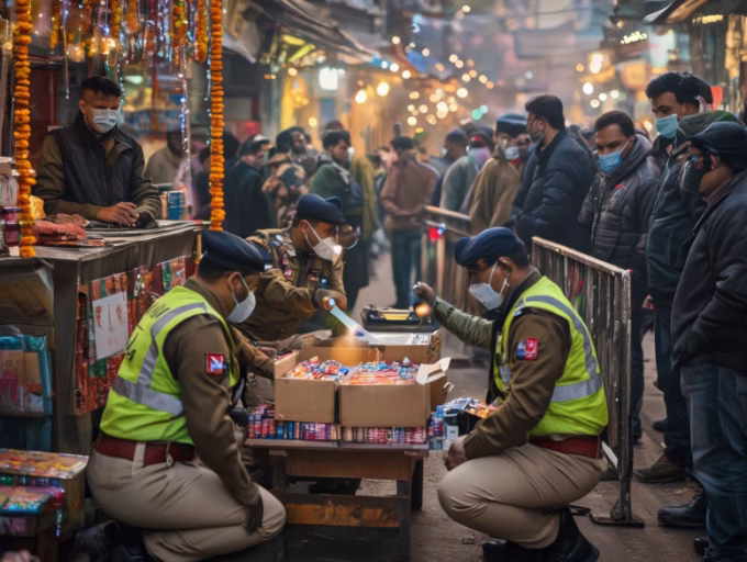 Delhi police monitoring firecracker sale