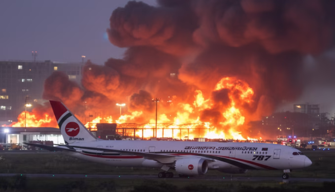 Dhaka Airport Fire