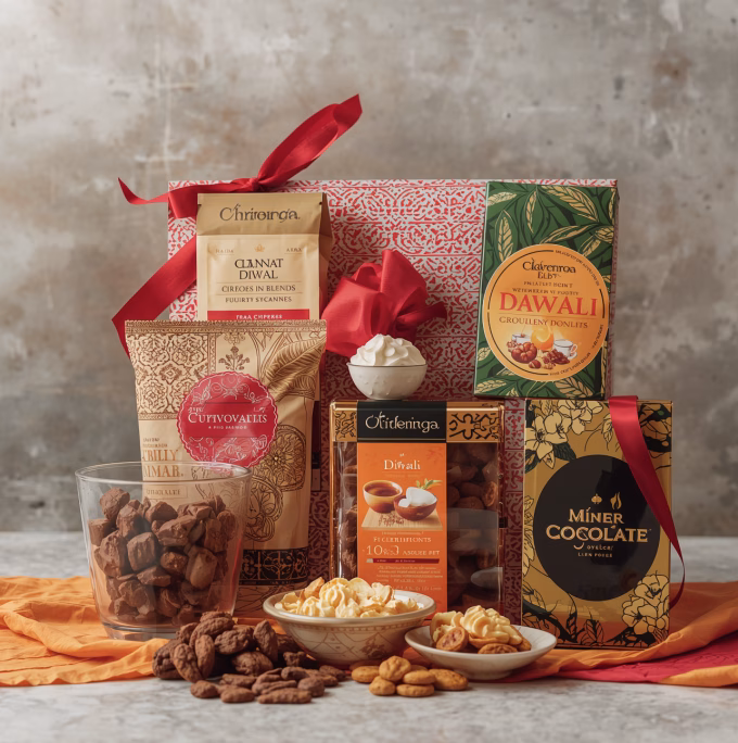 Elegant Diwali edible hampers