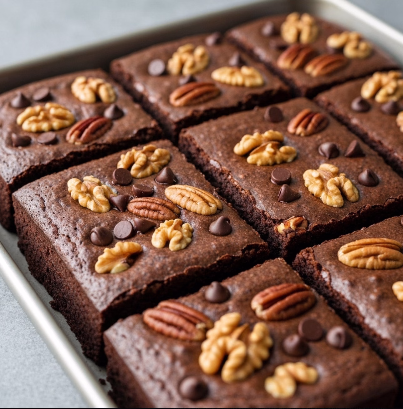 Fudgy avocado brownies