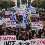 Greece 13-hour workday Protest