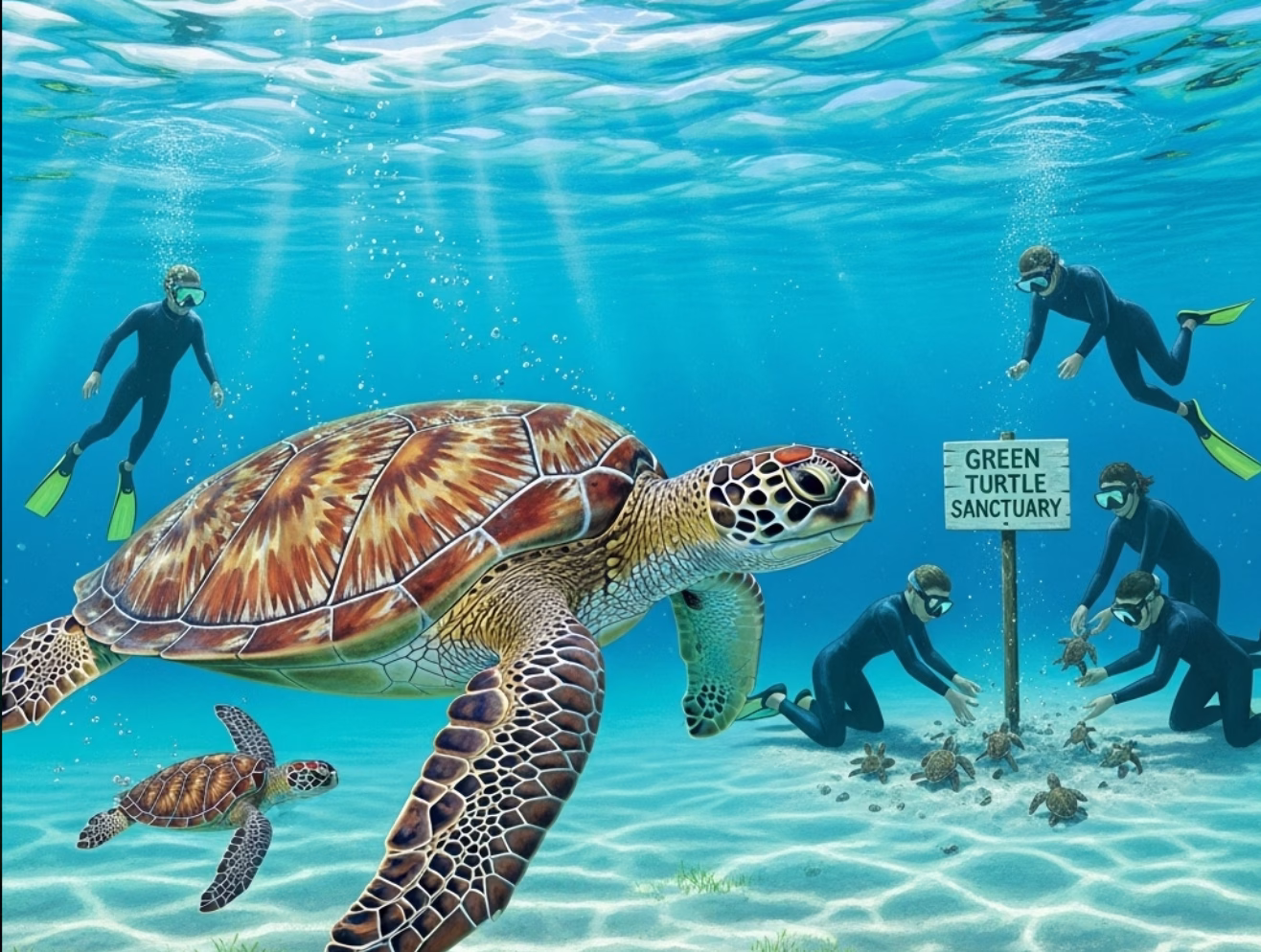 Green turtle conservation success story