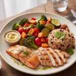 Healthy-meal-plate-with-protein-vegetables-and-complex-carbs