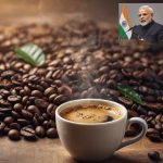 Indian coffee with coffee beans