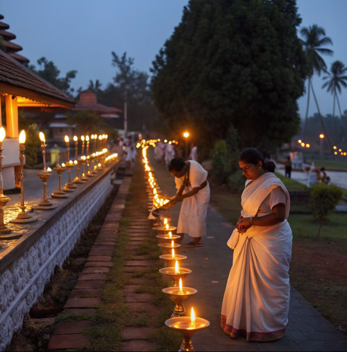 Kedara Vratham with lamps