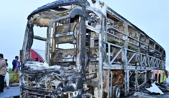 Andhra pradesh Bus Fire Accident