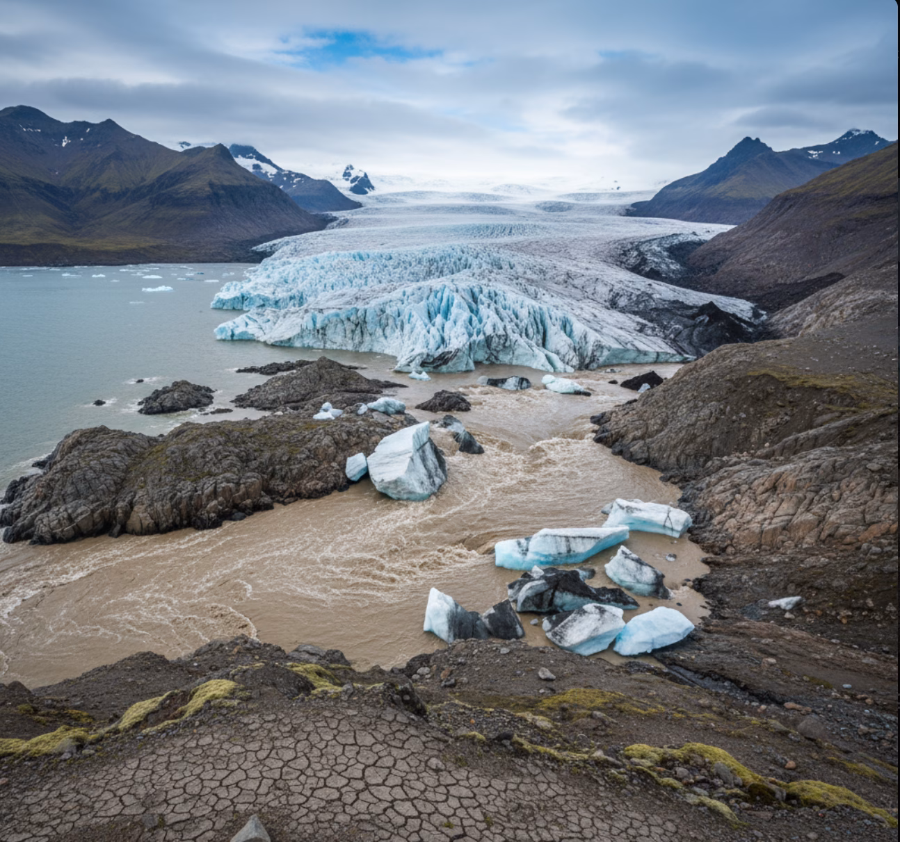 Melting glacier