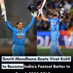 Smriti Mandhana and virat kohli celebrating her ODI milestone