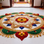 Traditional Indian Diwali rangoli