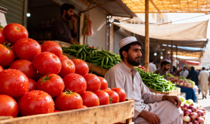 Pakistan tomato price surge, food inflation Pakistan