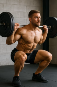 athletic build and muscle