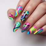 colorful nail art