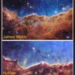 comparison showing the improvement in James Webb Space