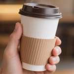 disposable paper coffee cup