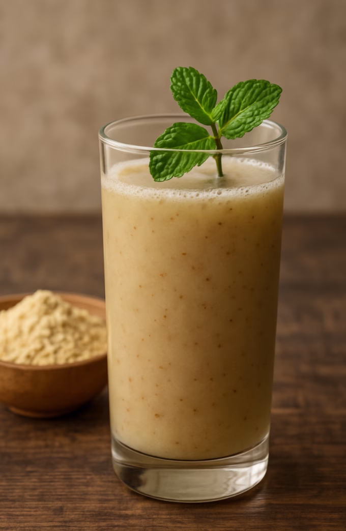 glass of sattu sharbat