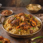 homemade Hyderabadi Chicken Biryani