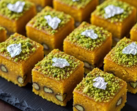 mango cardamom pistachio barfi