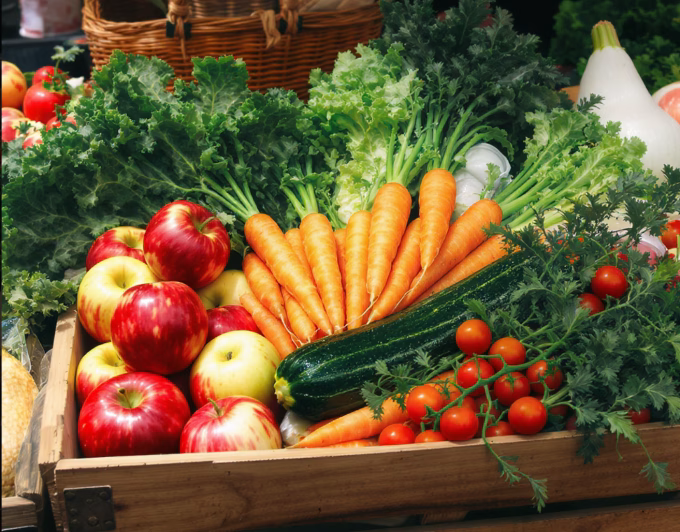 organic fruits and vegetables