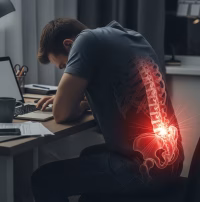 poor posture at a desk