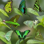 seven green butterfly species