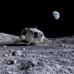 spacecraft on the Moon