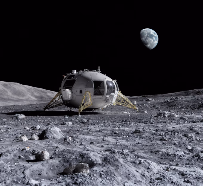 spacecraft on the Moon