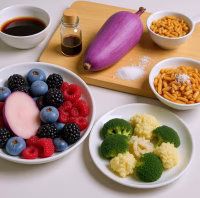 variety of frozen berries
