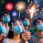 wearing N95 masks during firecracker