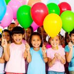 A cheerful group of children