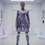AI-Inspired futuristic fashion outfit