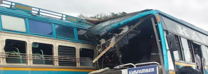 Six Lose Lives, Dozens Hurt in Major Bus Crash on Tenkasi-Madurai Road
