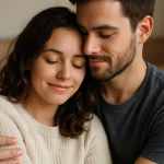 Couple showing intimacy and trust