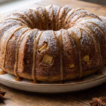 Eggless apple bundt cake with garam masala