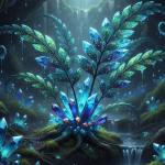 Fern producing rare-earth crystals naturally